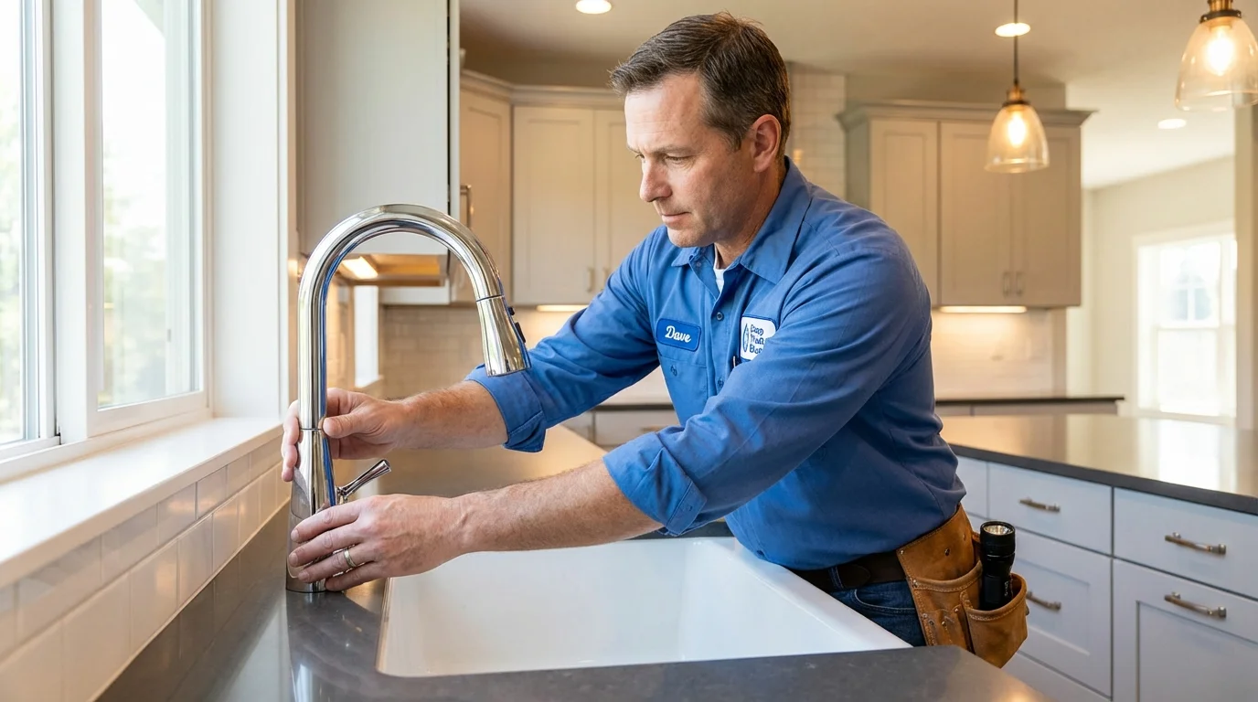 Kitchen faucet installation by Johns Plumbing LLC in Deming